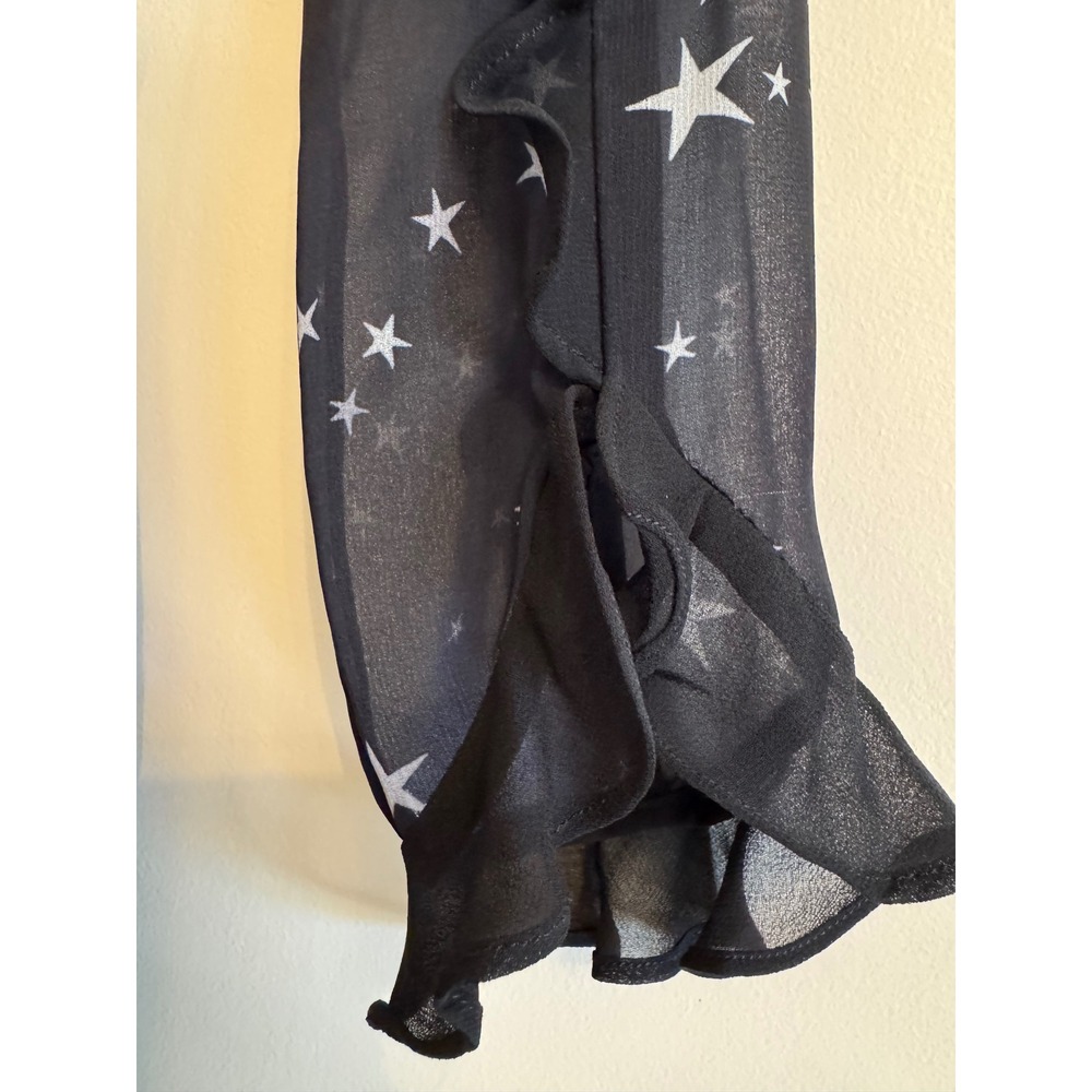 Fame Partners Long Sleeve Star Polk Dot Ruffle Low Back Mini Dress Size 2 - Picture 10 of 16